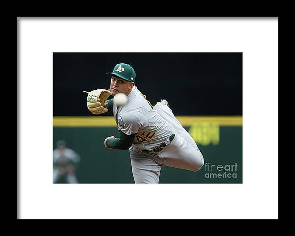 Second Inning Framed Print featuring the photograph Sean Manaea by Lindsey Wasson