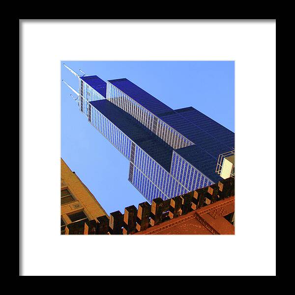Architecture Framed Print featuring the photograph Sears Tower Elevated Train Tracks by Patrick Malon