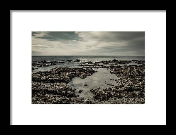 Photography Framed Print featuring the photograph Seascape-1-8 by Rudy Van Acker