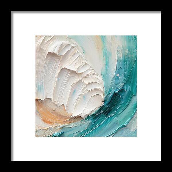Seashell Framed Print featuring the painting Seashell Whisper - Beach Painting Art by Lourry Legarde