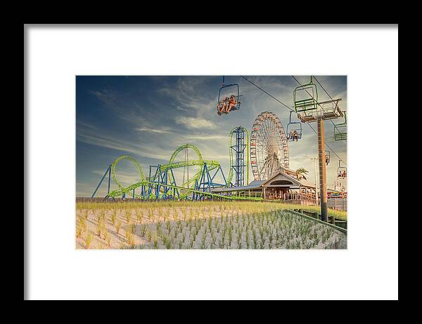 Seaside Heights Framed Print featuring the photograph Seaside Casino Pier by Susan Candelario