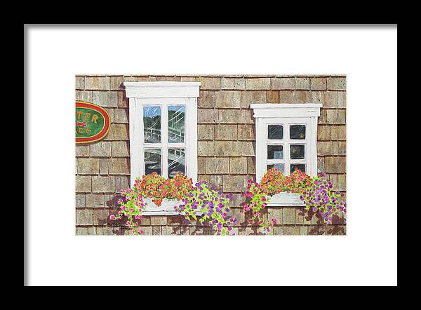 Seaside Framed Print featuring the painting Seaside Vision by Mary Ellen Mueller Legault