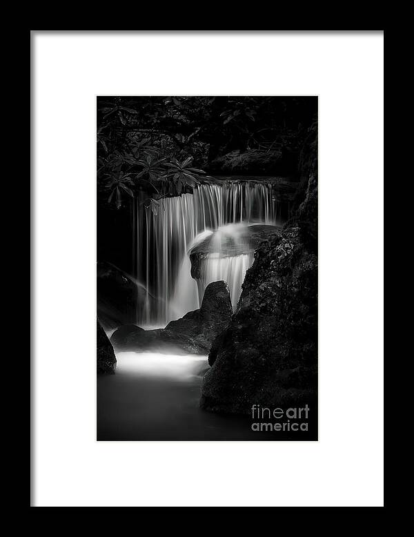 Secluded Framed Print featuring the photograph Secluded Waterfall in Cherokee National Forest by Shelia Hunt