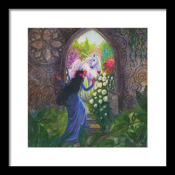 Princess Framed Print featuring the painting Secret of the Garden by Sara Burrier