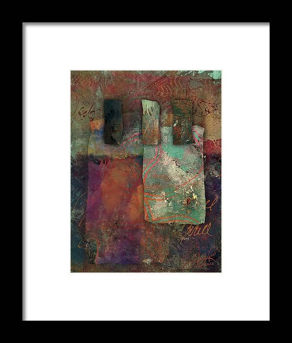 Digital Collage Framed Print featuring the digital art Secrets 4 by Judi Lynn