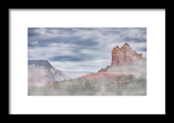 Landscape Framed Print featuring the photograph Castle in the Mist by Peter Cutler