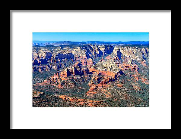 Red Rock Cliffs Sedona Arizona Fstop101 Landscape Sandstone Framed Print featuring the photograph Sedona by Geno Lee