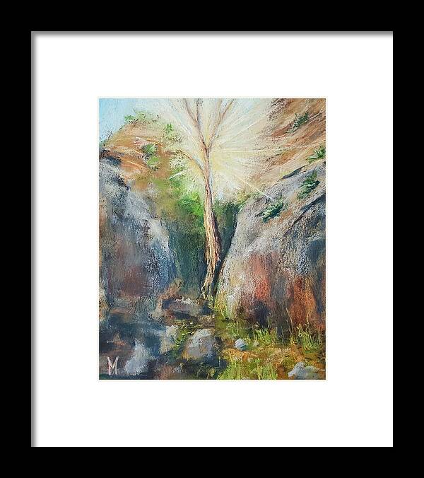  Framed Print featuring the painting Sedona Hike by Maria Langgle