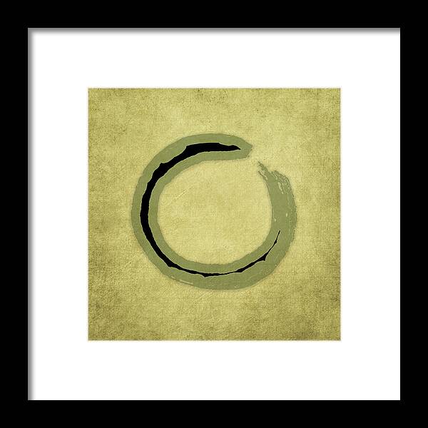 Seeking Enso Framed Print featuring the mixed media Seeking Enso by Kandy Hurley