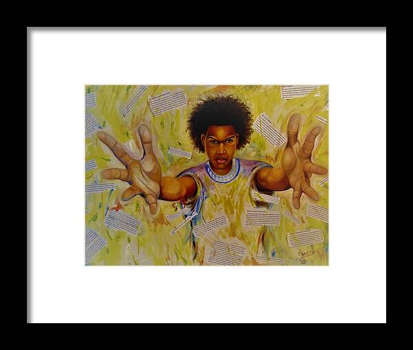 African American Art Framed Print featuring the painting Self Control by Emery Franklin