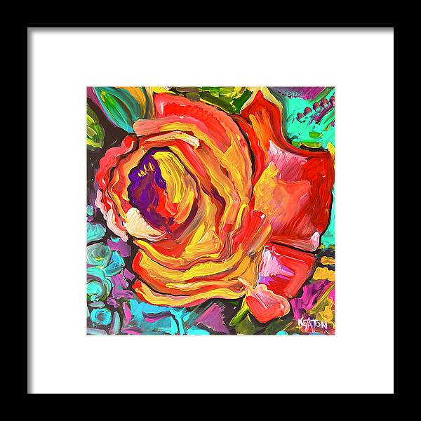 Rose Framed Print featuring the painting Sending My Love by John Keaton