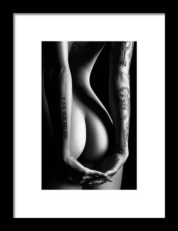 Woman Framed Print featuring the photograph Sensual Nude Woman 4 by Johan Swanepoel