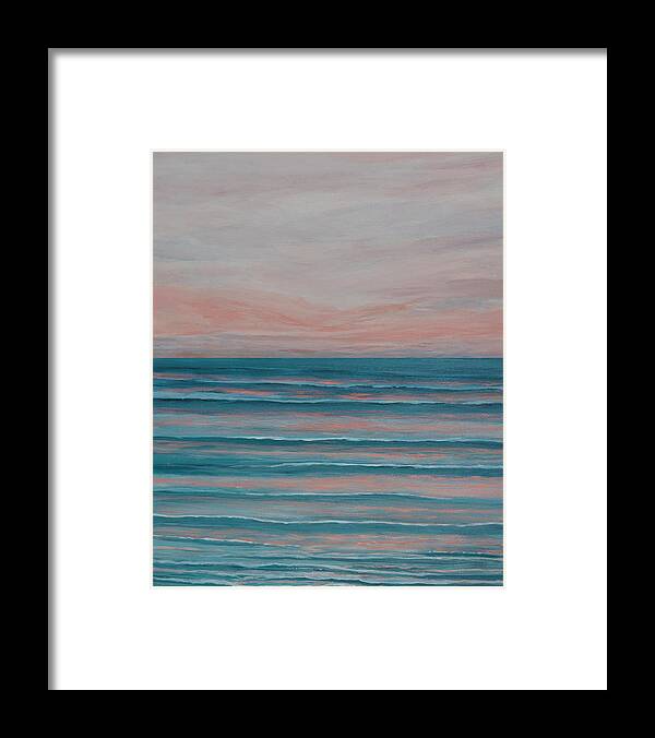 Ocean Framed Print featuring the painting Serene by Linda Bailey
