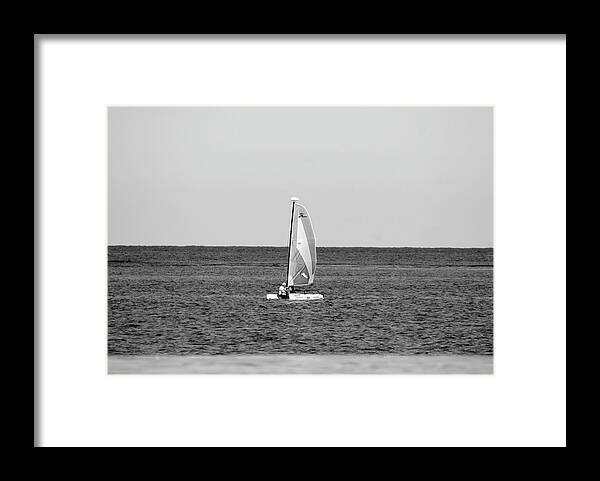 Sailboat Framed Print featuring the photograph Serene Sailing by Gina Cinardo