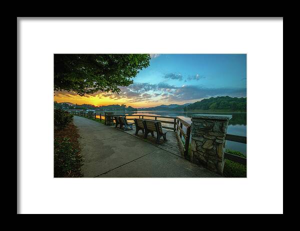 Blue Ridge Parkway Framed Print featuring the photograph Serenity at the Lake by Robert J Wagner