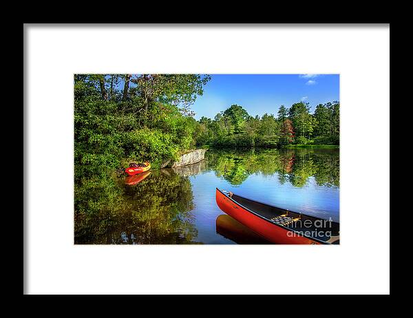 Price Lake Framed Print featuring the photograph Serenity On Price Lake by Shelia Hunt
