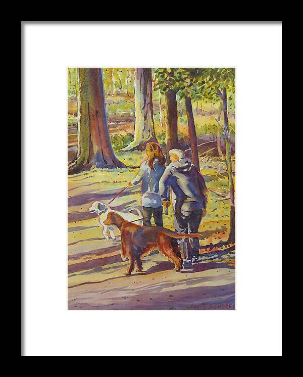 Falll Framed Print featuring the painting Setter at Lemoine Pt. by David Gilmore