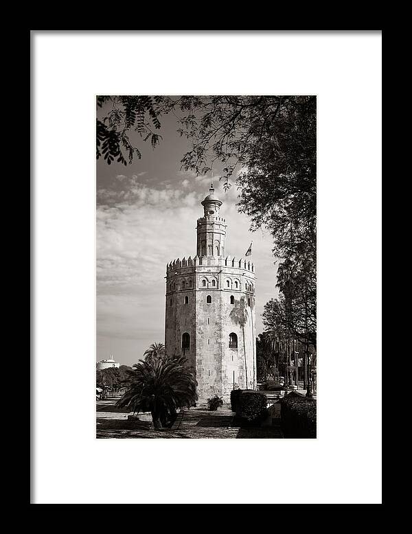 Seville Framed Print featuring the photograph Seville Torre del Oro by Songquan Deng