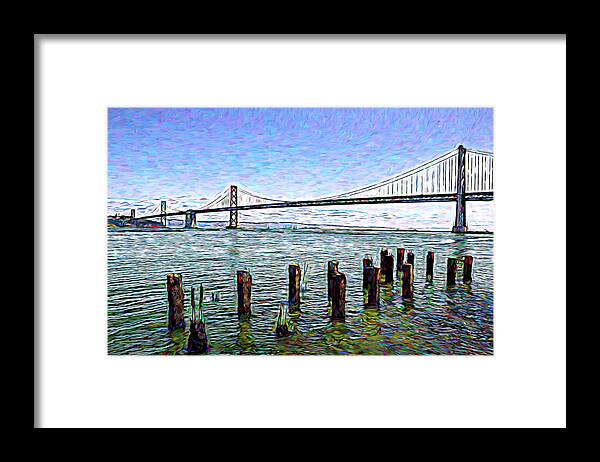 San Francisco Framed Print featuring the photograph SF View Of San Francisco Bay Bridge by Her Arts Desire