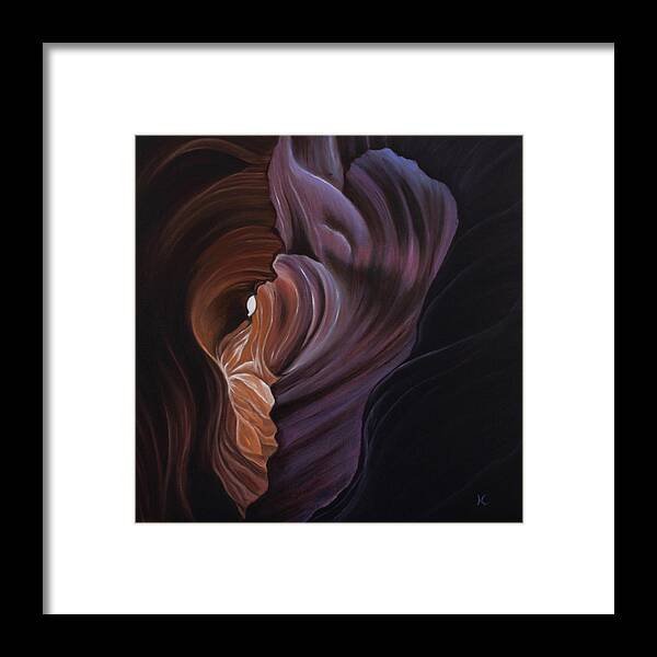 Sandstone Framed Print featuring the painting Shades and Layers by Neslihan Ergul Colley