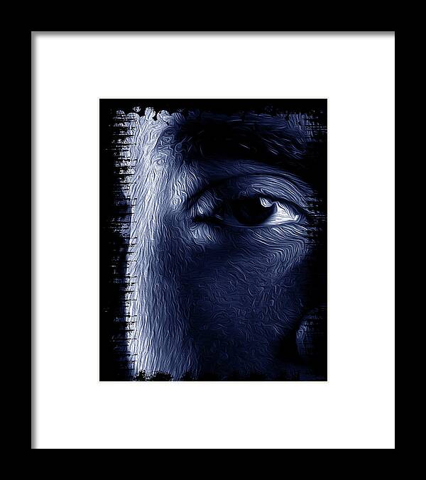Shades Collection 2 Framed Print featuring the digital art Shades of Black 5 by Aldane Wynter