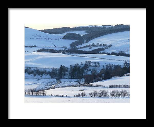 White Framed Print featuring the photograph Shades of White - Rolling Hills by Phil Banks