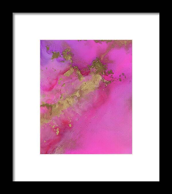 Pink Framed Print featuring the painting Shalamar by Tamara Nelson