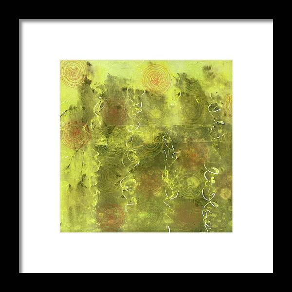 Abstract Framed Print featuring the painting Shanti by Michael Lightsey