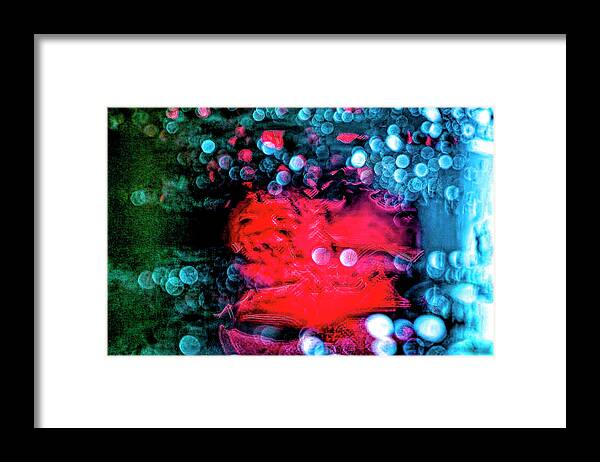 Abstract Framed Print featuring the photograph Shattered Heart by Cheri Freeman
