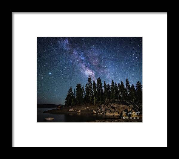 Shaver Lake Framed Print featuring the photograph Shaver Lake and Milky Way by Anthony Michael Bonafede