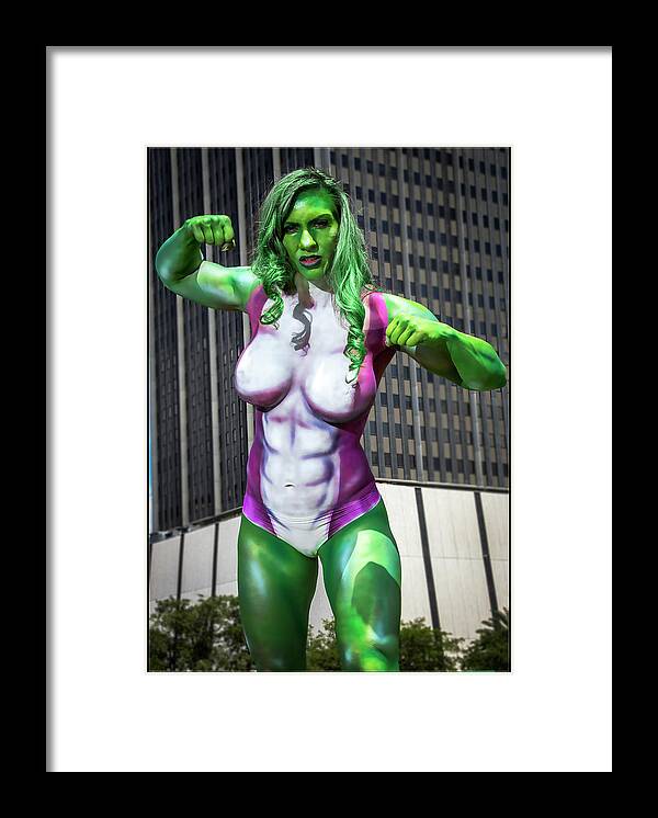 Cosplay Framed Print featuring the photograph She-Hulk #2 by Christopher W Weeks