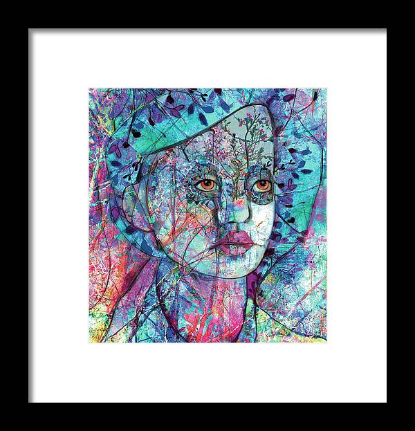 Feminine Framed Print featuring the digital art She is a Natural by Suki Michelle