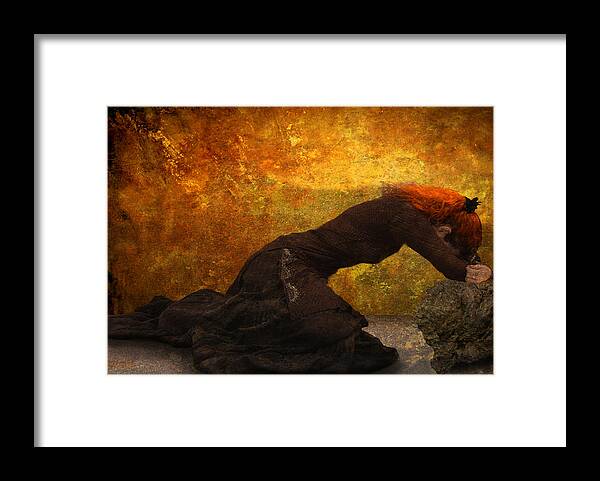 Woman Framed Print featuring the photograph She weeps by Jeff Burgess