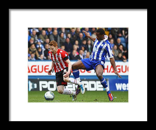 England Framed Print featuring the photograph Sheffield Wednesday v Sheffield United - npower League One by Matthew Lewis