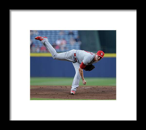 Atlanta Framed Print featuring the photograph Shelby Miller by Mike Zarrilli
