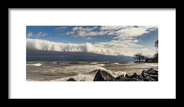 Storm Clouds Framed Print featuring the photograph Shelf Cloud by Charles McCleanon