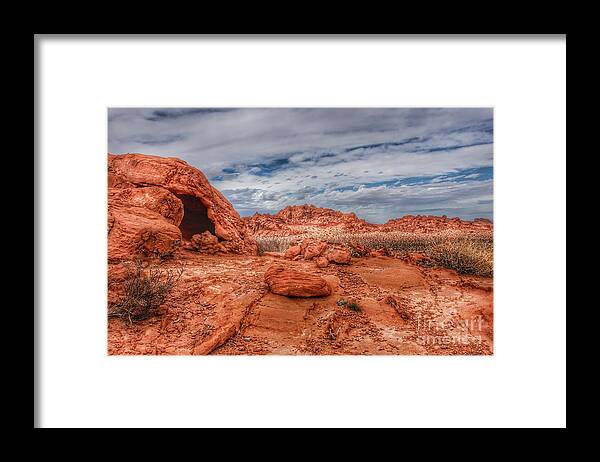  Framed Print featuring the photograph Shelter in the Desert by Rodney Lee Williams