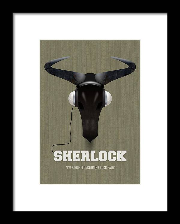 Movie Poster Framed Print featuring the digital art Sherlock - Alternative Film Poster by Movie Poster Boy