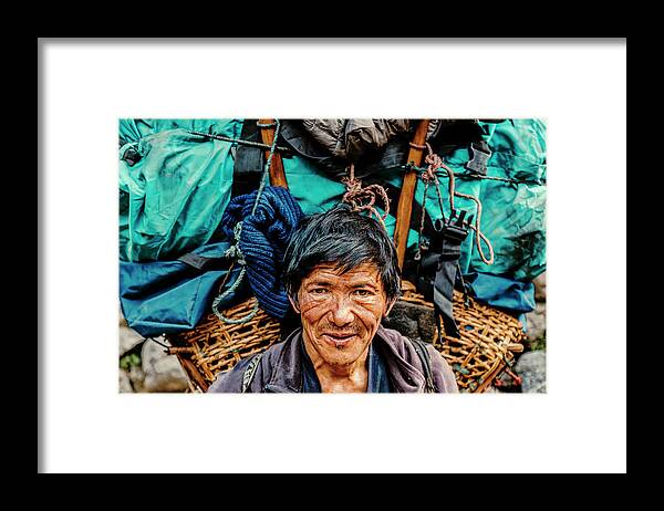 Nepal Framed Print featuring the photograph Sherpa by Jose Luis Vilchez