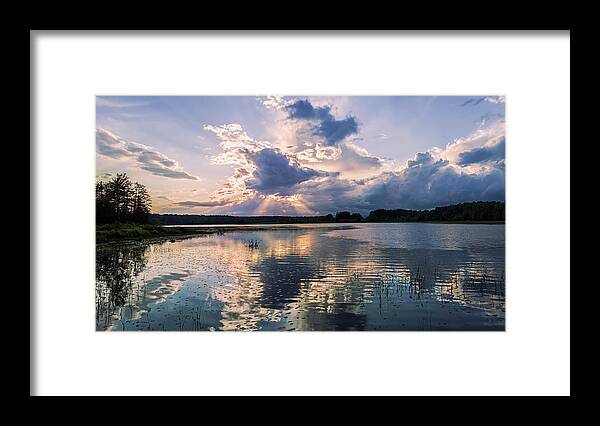 Sunset Framed Print featuring the photograph Shimmering Sunset by Jerry LoFaro