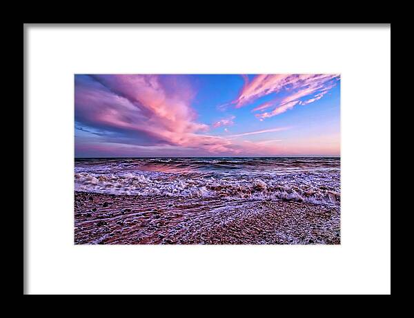 Water Framed Print featuring the photograph Shingle Beach by Gareth Parkes