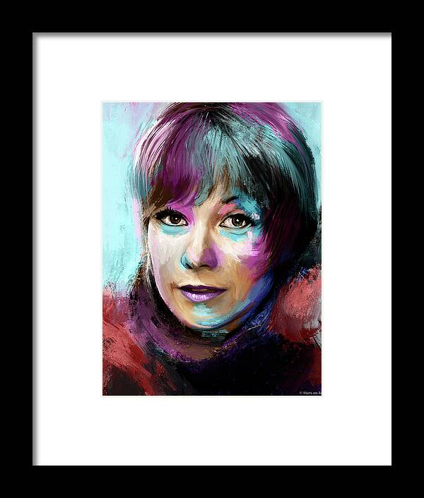 Shirley Maclaine Framed Print featuring the painting Shirley MacLaine by Movie World Posters