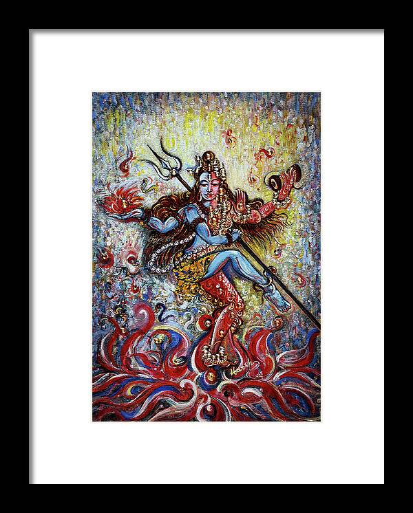 Shiv Framed Print featuring the painting Shiv Shakti by Harsh Malik