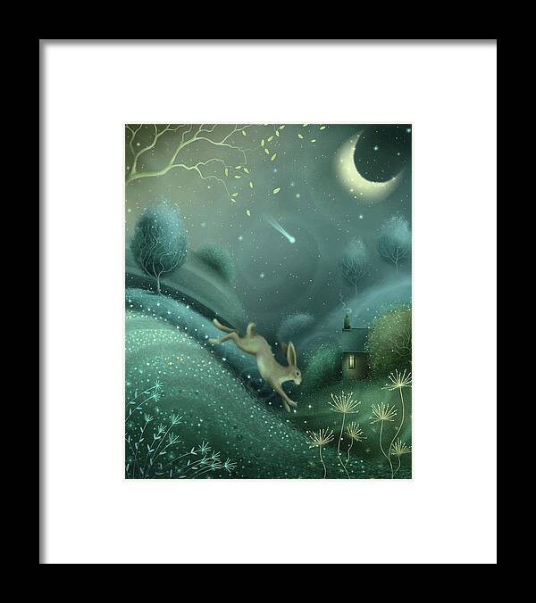Solstice Framed Print featuring the painting Shooting Star by Joe Gilronan