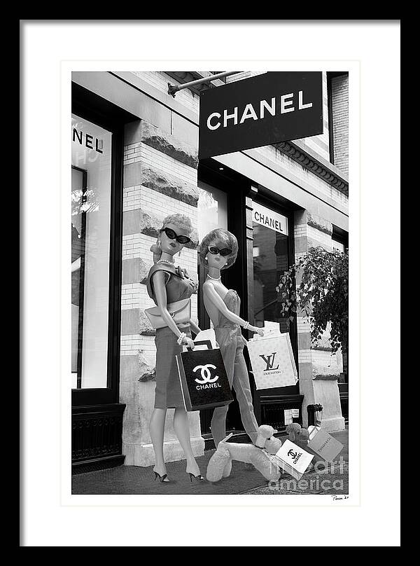 Shopping Chanel Blond Framed Print