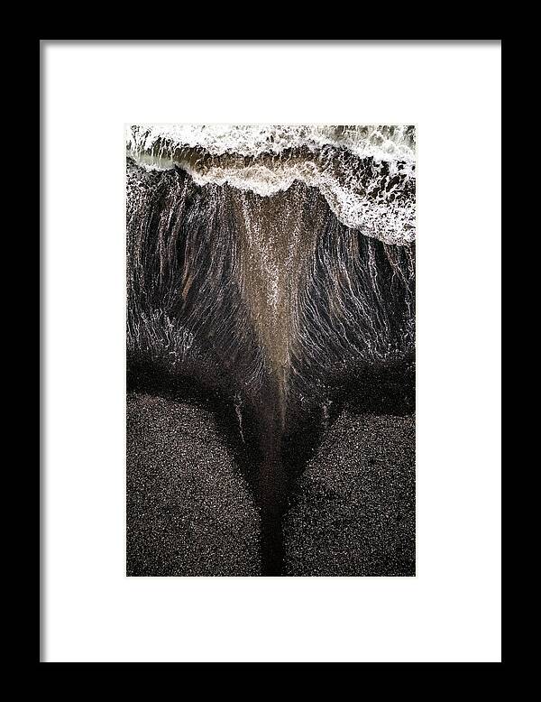Short Beach Framed Print featuring the photograph Short Beach Water Pattern by Christopher Johnson