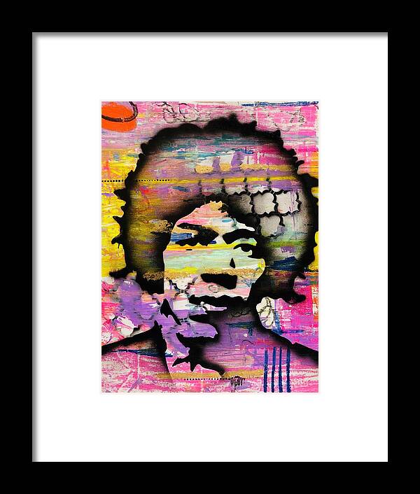 Jimi Hendrix Framed Print featuring the painting Show me your colors by Jayime Jean