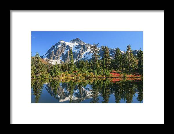 Mt. Shuksan Framed Print featuring the photograph Shuksan Reflection by Michael Rauwolf