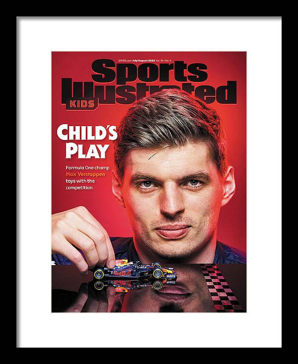 Formula1 Framed Print featuring the photograph SI Kids - Max Verstappen Issue Cover by Sports Illustrated