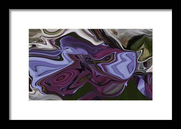 Abstract Image Suggesting A Siamese Fighting Fish. Digitally Signed Open Edition Otherwise Archived And Kept Only For Historic Purposes And Publications. Framed Print featuring the photograph Siamese Fighting Fish Abstract by Wayne King